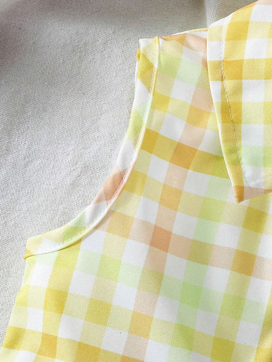 Kids Floral Print A-Line Dress With Bucket Hat Cute Summer Outing Clothing Set