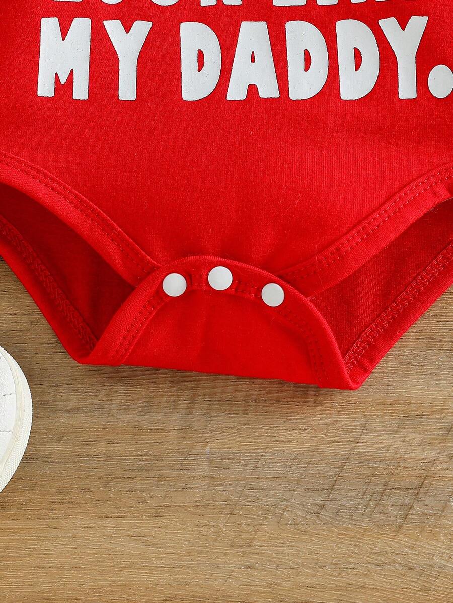 Unisex Newborn Baby Letter Slogan Short Sleeve Bodysuit Neutral White Everyday Outfit