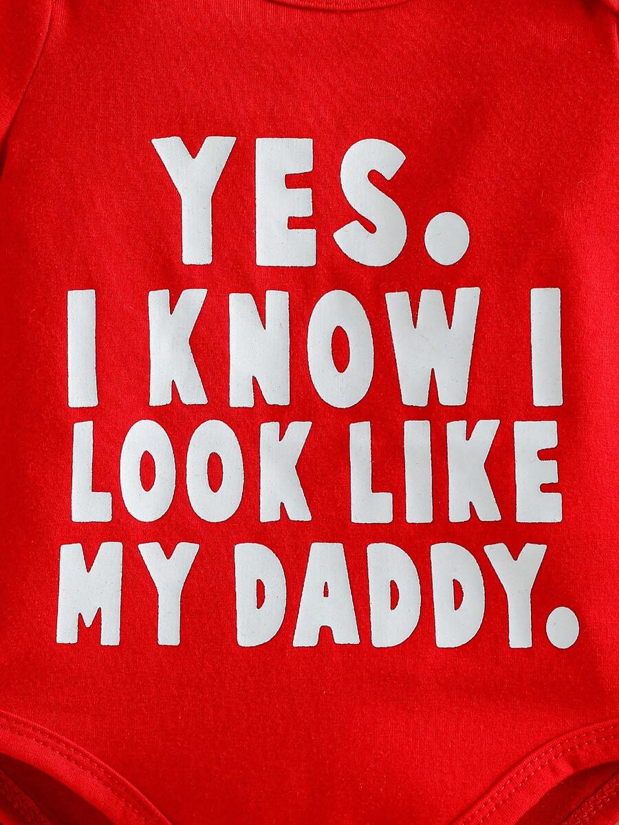 Unisex Newborn Baby Letter Slogan Short Sleeve Bodysuit Neutral White Everyday Outfit
