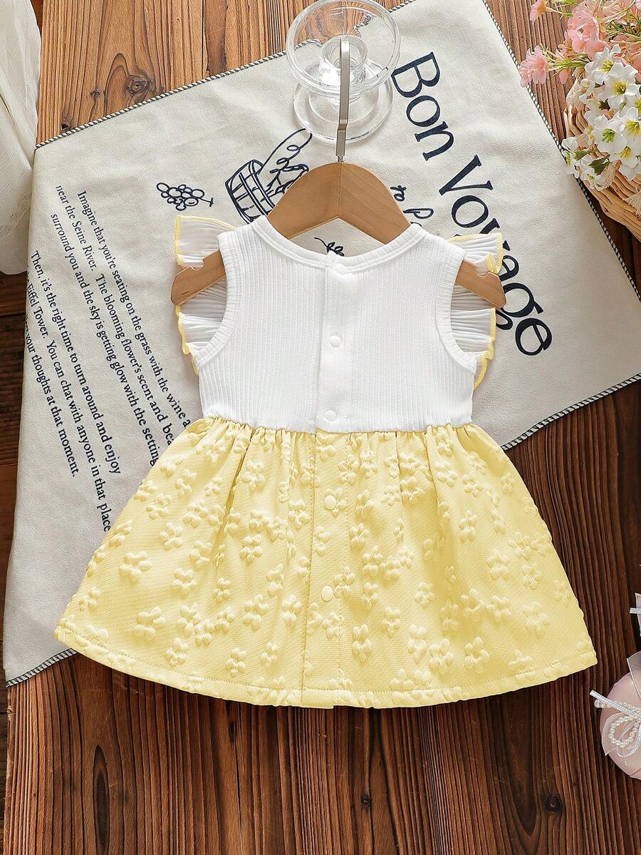 Baby Lace Collar Pink Bow Dress for Elegant Retro Summer Wear