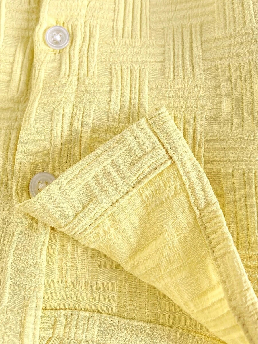 2pcs/Set Baby Boy Casual Striped Polo Collar Top & Shorts Summer Clothes