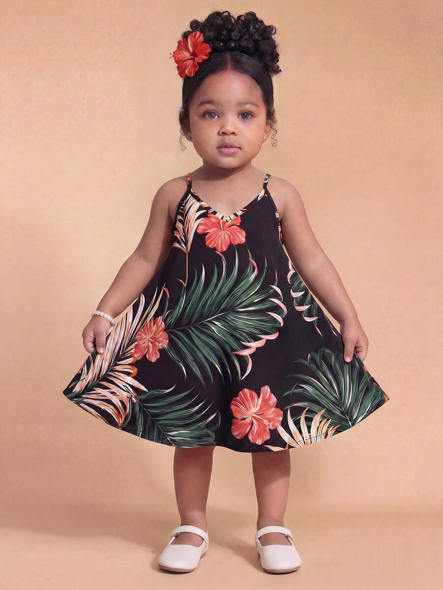 Toddler Girls Rainbow Stripe Sundress Loose Casual Beach Vacation Wear