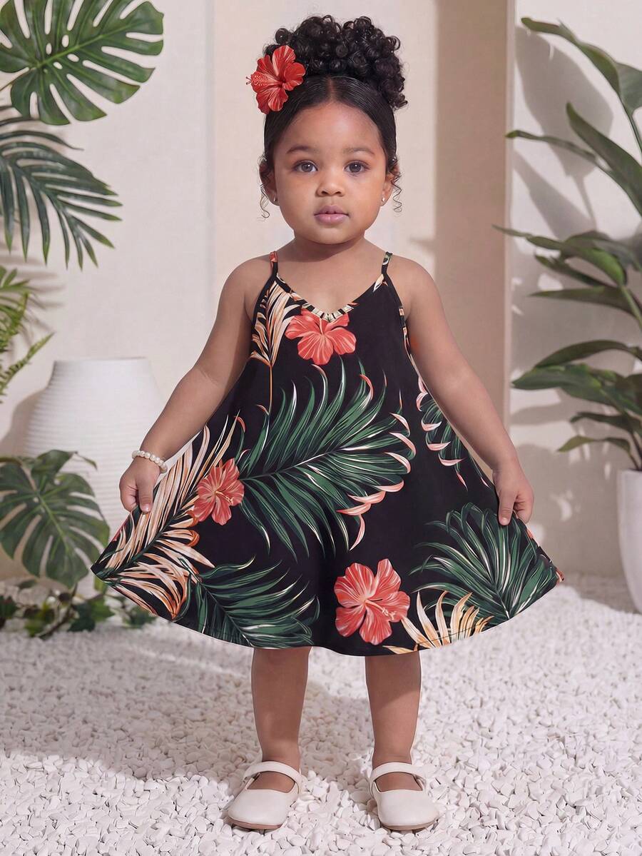 Toddler Girls Rainbow Stripe Sundress Loose Casual Beach Vacation Wear