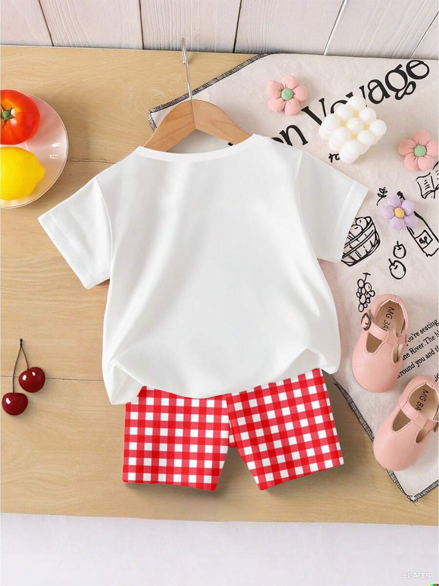 Vacation Ready Floral Print Set For Baby Girls With Tee And Shorts