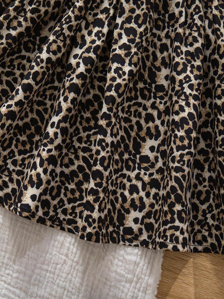 Baby Girl Leopard Print Sleeveless Dress Cute Summer Vacation Outfit Mommy and Me Matching Look