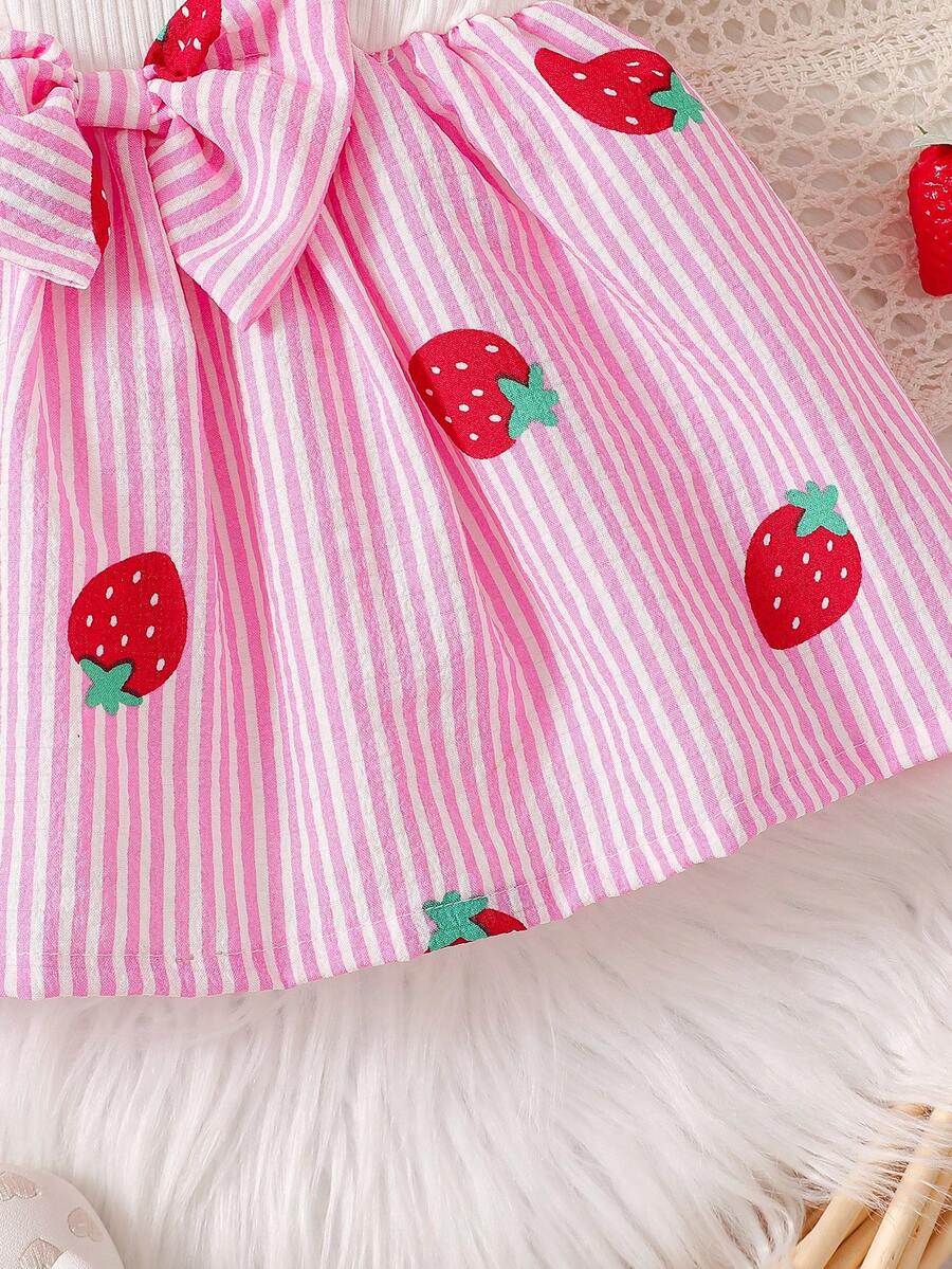 Baby Lace Collar Pink Bow Dress for Elegant Retro Summer Wear