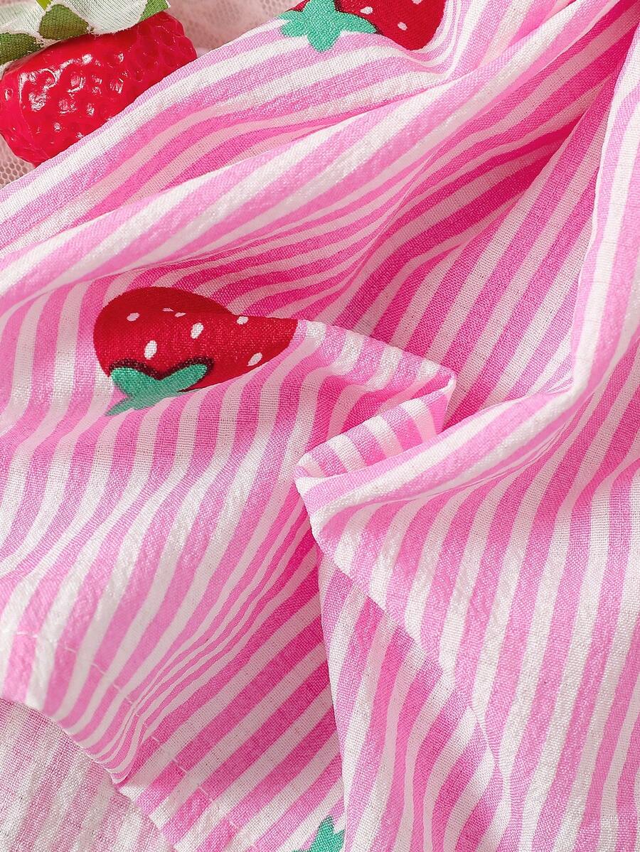 Baby Lace Collar Pink Bow Dress for Elegant Retro Summer Wear