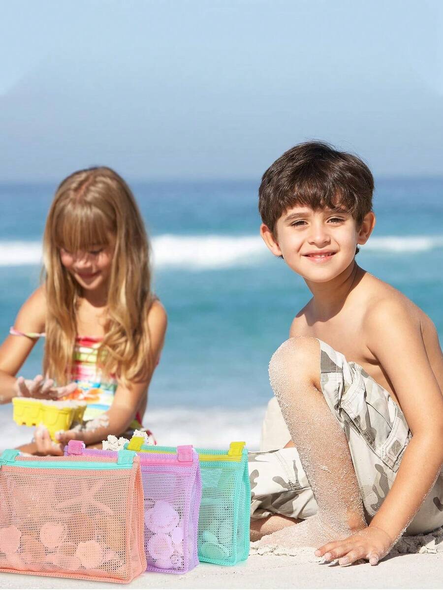 Reusable Beach Tote Bag Lightweight Multipurpose Toy Storage Diaper Bag for Travel and Family Outings