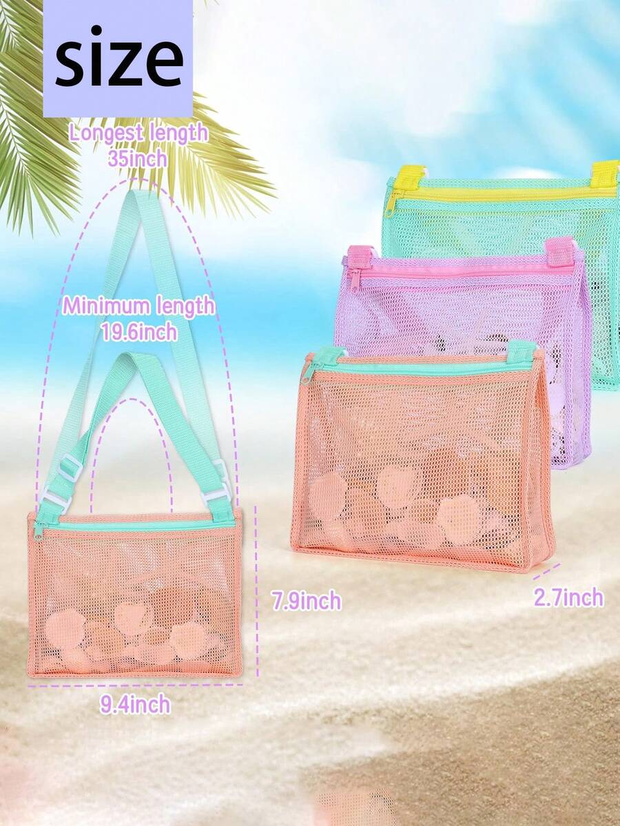 Reusable Beach Tote Bag Lightweight Multipurpose Toy Storage Diaper Bag for Travel and Family Outings