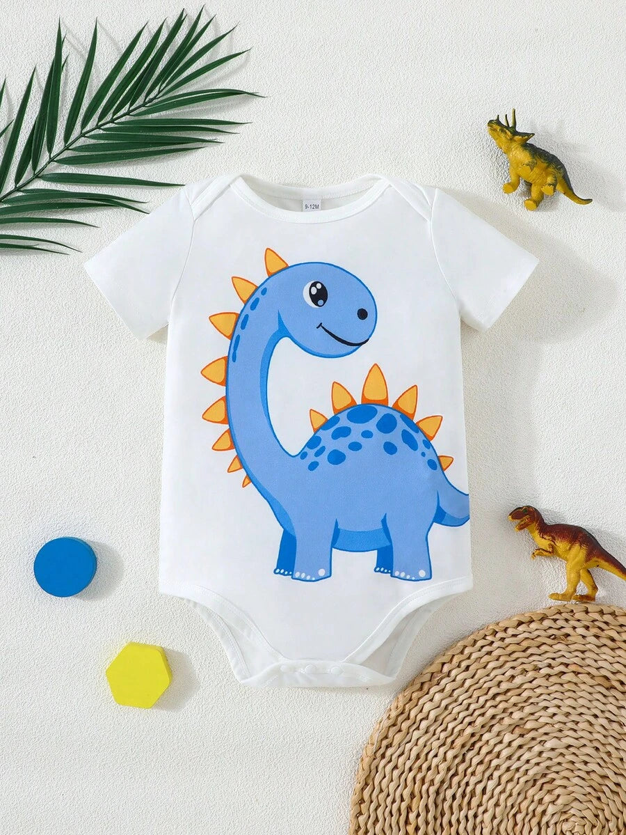 Infant Cute Duckling Graphic Short Sleeve Outfits Summer New Arrival Bodysuit