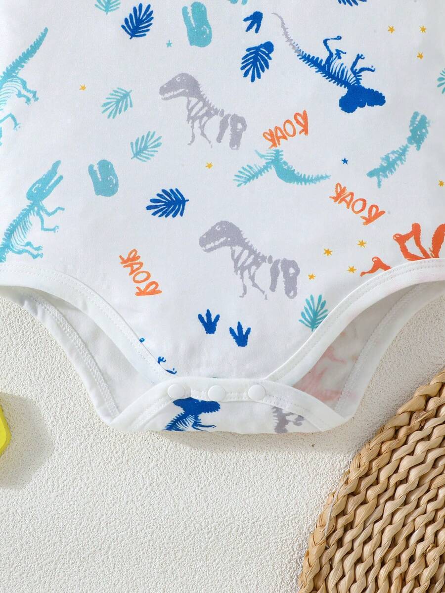 Infant Cute Duckling Graphic Short Sleeve Outfits Summer New Arrival Bodysuit