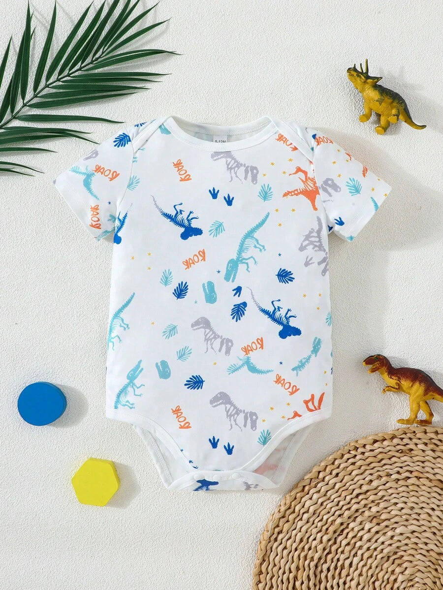 Infant Cute Duckling Graphic Short Sleeve Outfits Summer New Arrival Bodysuit