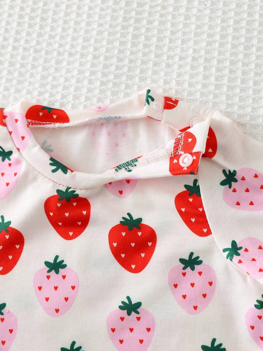 Newborn Boy & Girl Summer Knit Outfit -Cute Cartoon Bear Striped Shirt & Shorts Set