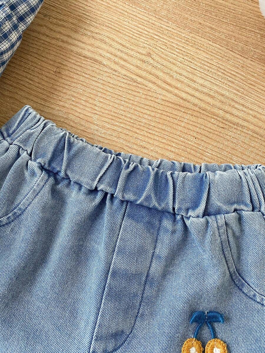 Cute Cherry Summer Clothing Set For Little Girls Party And Outing Style
