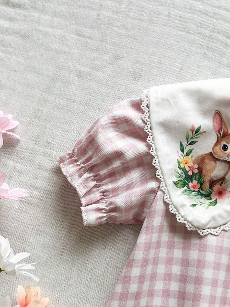 Infant Girl Peter Pan Collar Floral Embroidered Summer Dress for Casual Wear