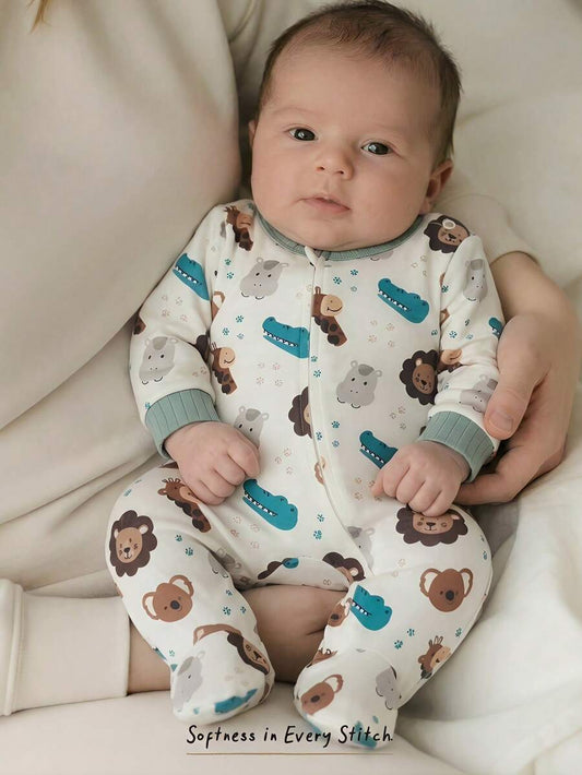 Baby Knitted Long Sleeve Jumpsuit and Hat Set for Cozy Daily Wear
