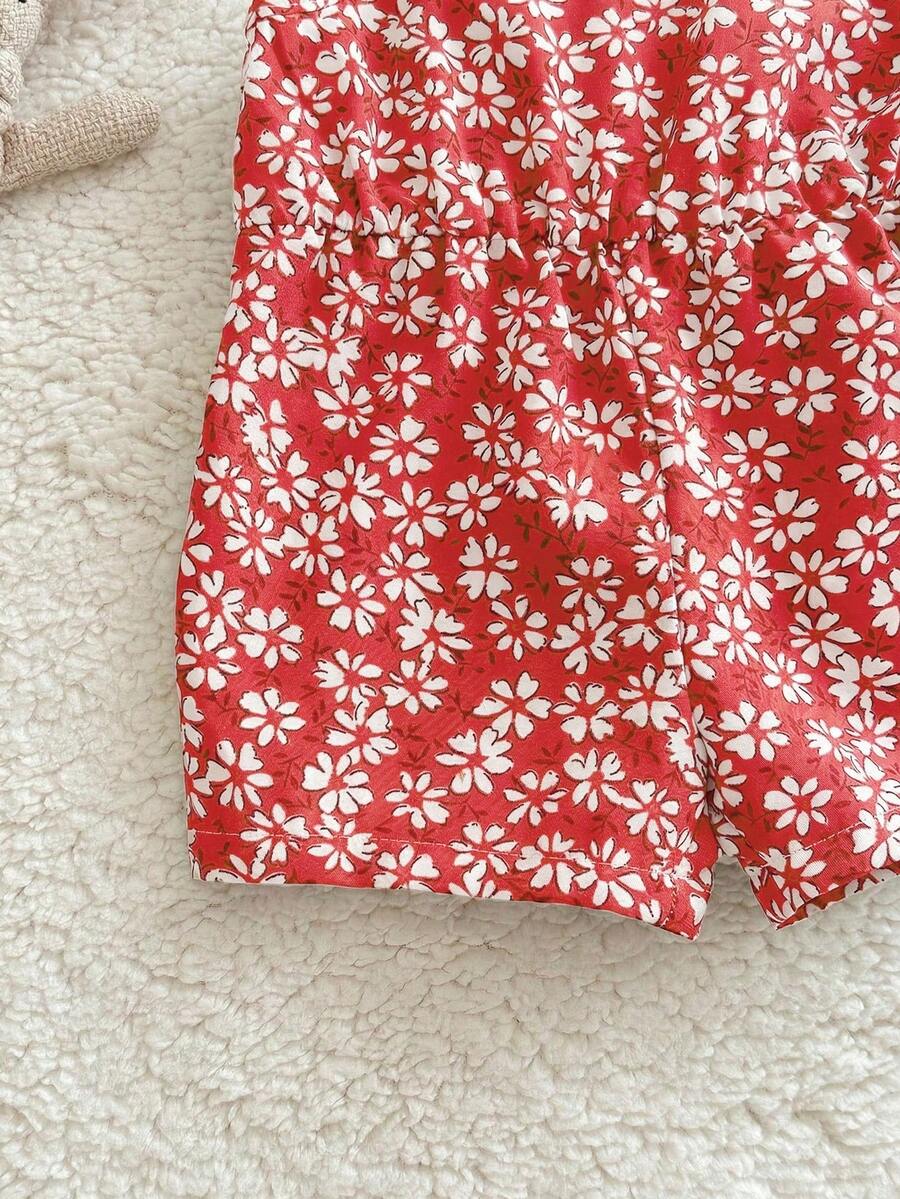 Baby Ditsy Floral Romper for Cute Summer Daily Wear and Outings