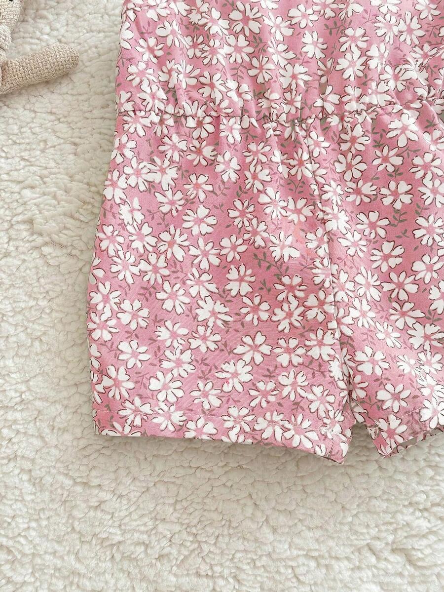Baby Ditsy Floral Romper for Cute Summer Daily Wear and Outings