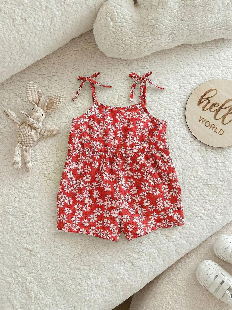 Baby Ditsy Floral Romper for Cute Summer Daily Wear and Outings