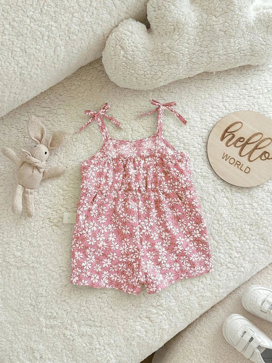 Baby Ditsy Floral Romper for Cute Summer Daily Wear and Outings