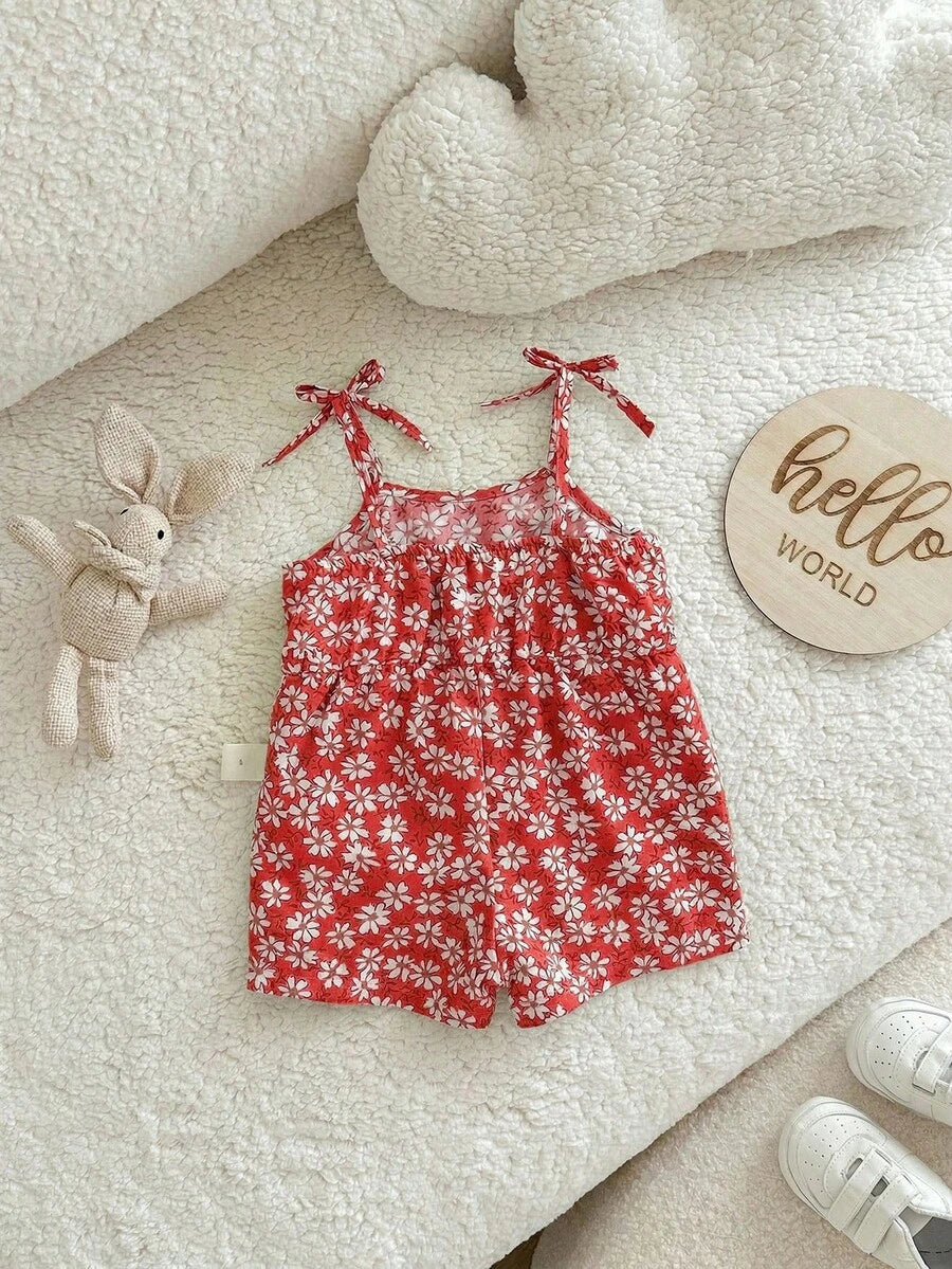 Baby Ditsy Floral Romper for Cute Summer Daily Wear and Outings