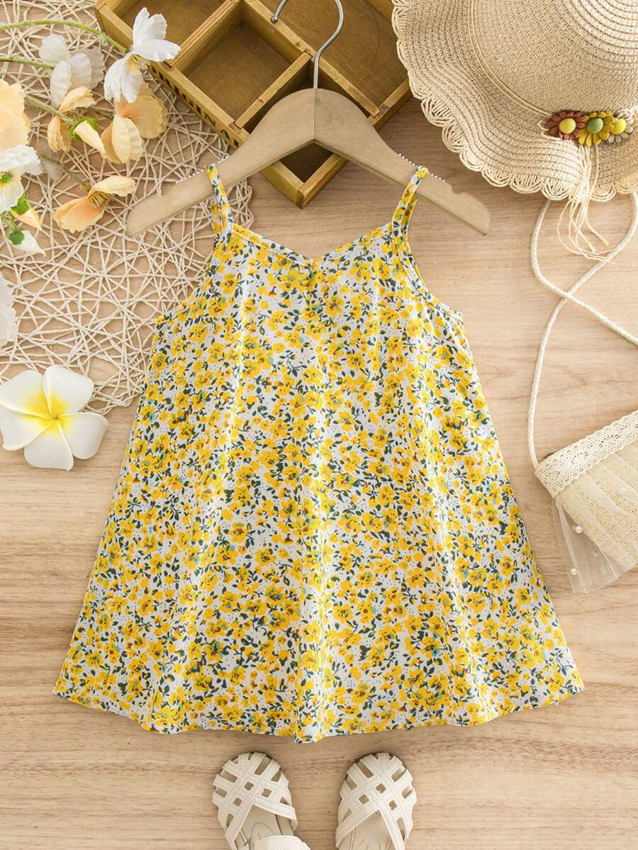 Toddler Girls Rainbow Stripe Sundress Loose Casual Beach Vacation Wear