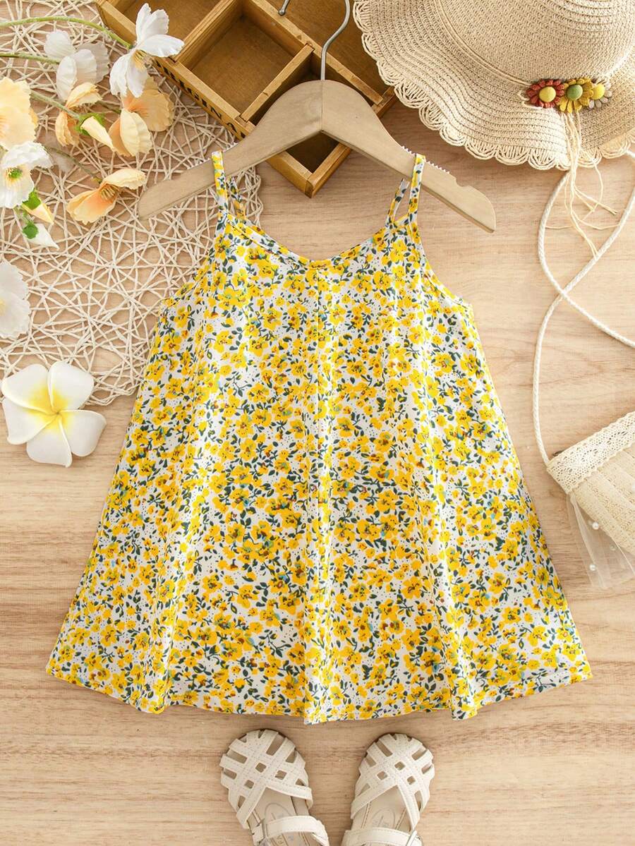 Toddler Girls Rainbow Stripe Sundress Loose Casual Beach Vacation Wear