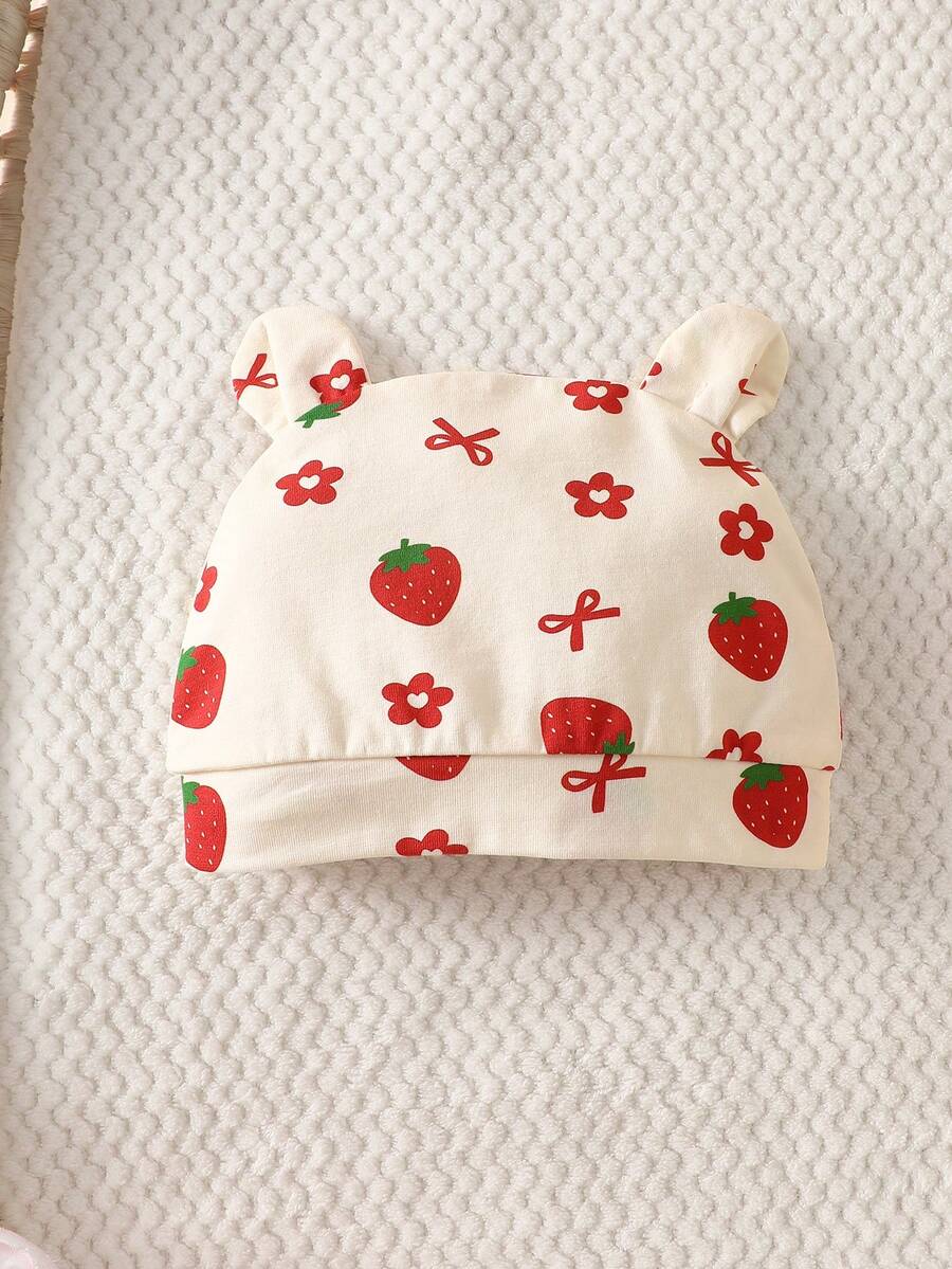 Baby Boys Brown Bear Romper Shorts and Hat Set for Summer Outdoor Wear