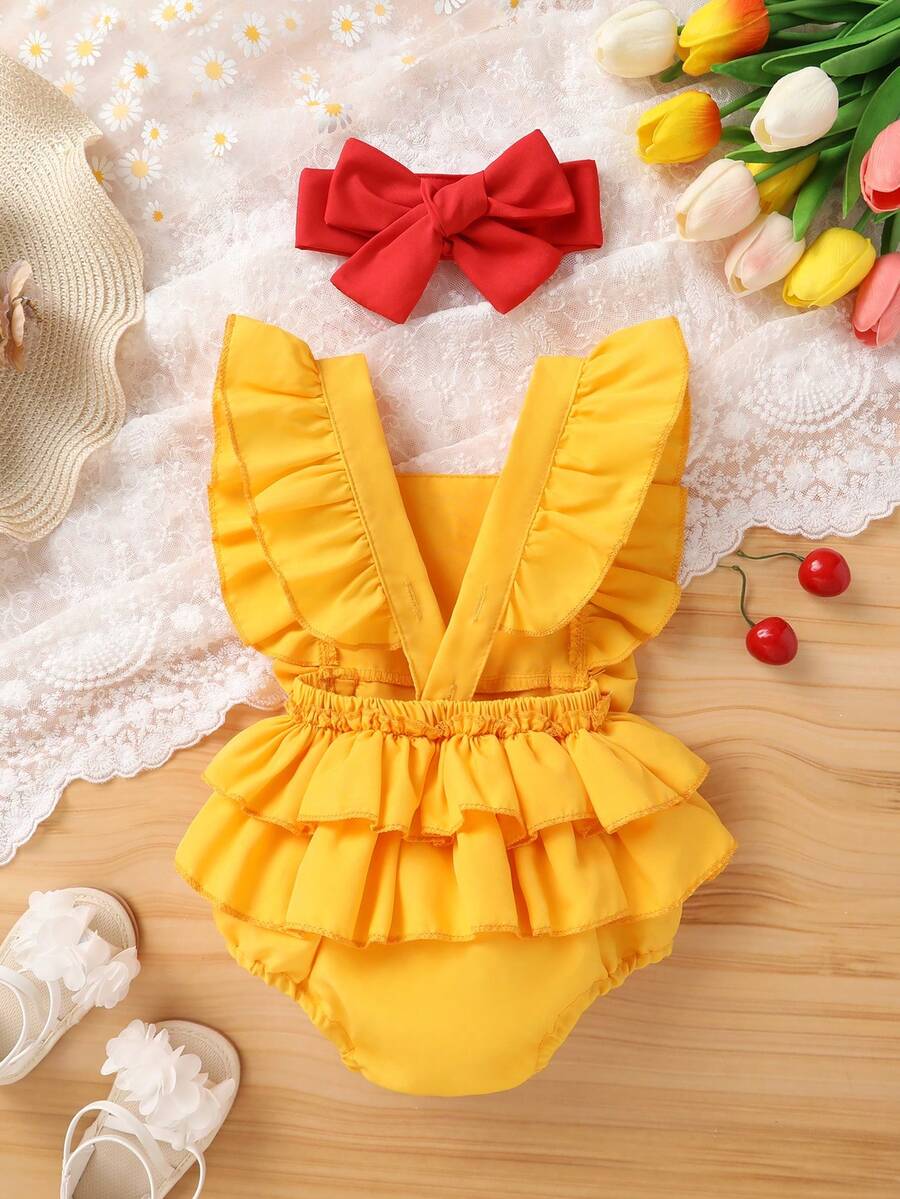 Baby Girl Crown And Letter Print Dress With Headband Cute Summer Outfit