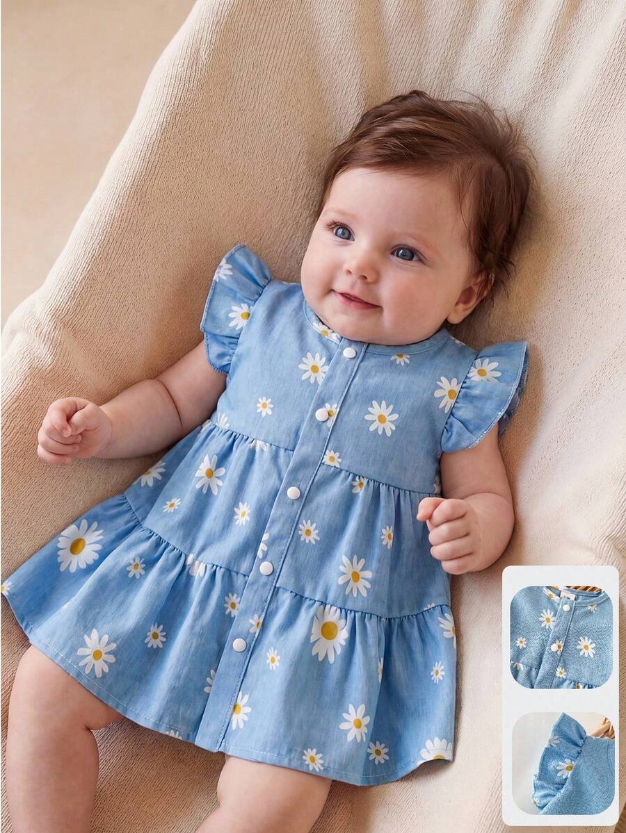 Baby Lace Collar Mesh Dress for Spring and Summer Celebrations and Photoshoots