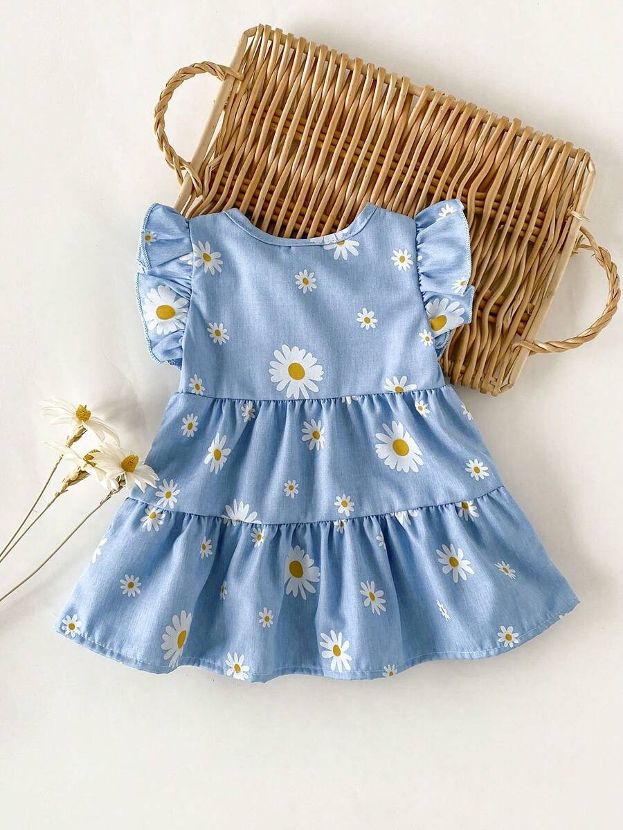 Baby Lace Collar Mesh Dress for Spring and Summer Celebrations and Photoshoots