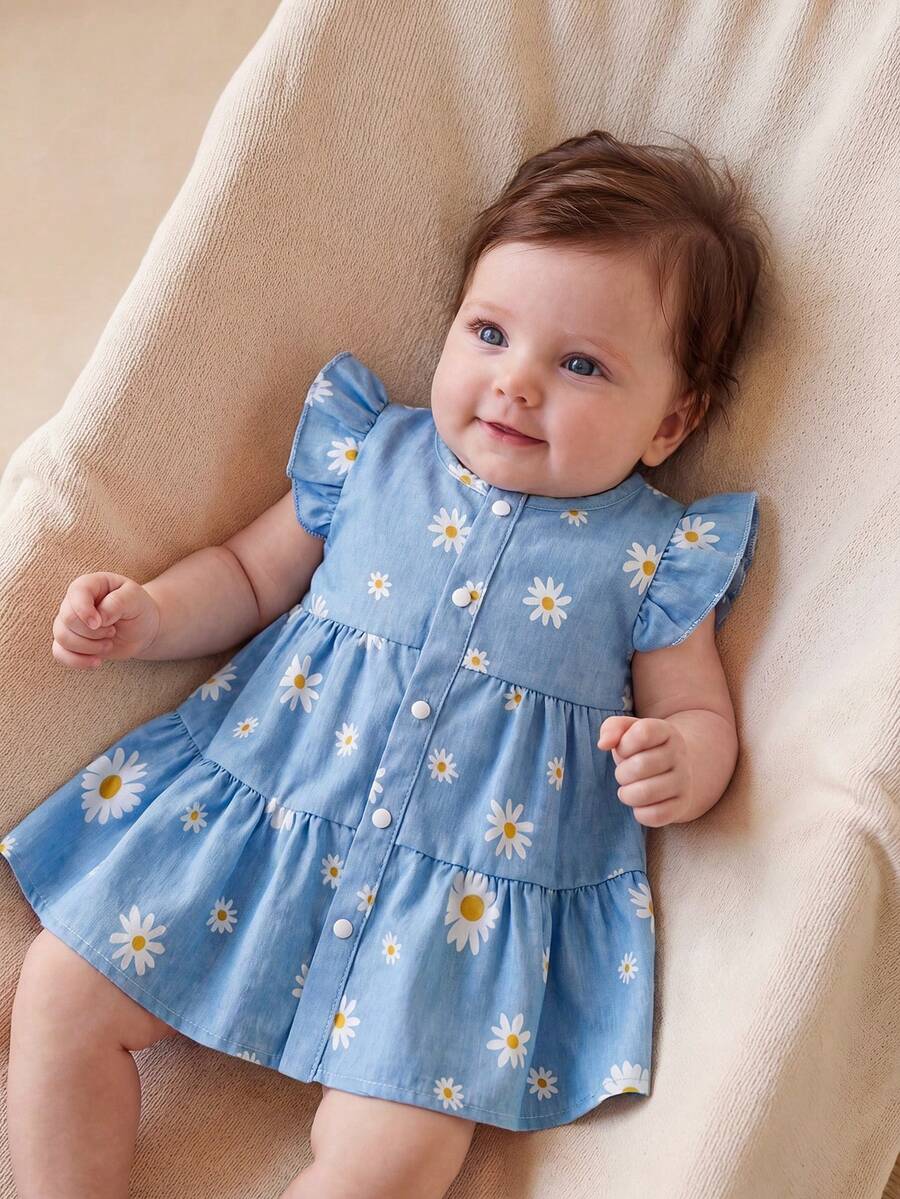 Baby Lace Collar Mesh Dress for Spring and Summer Celebrations and Photoshoots