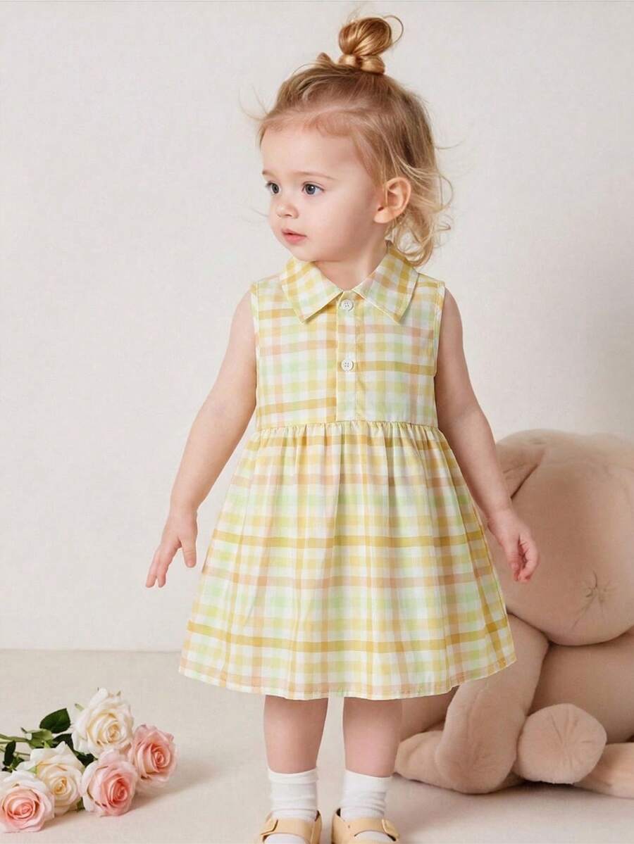 Kids Floral Print A-Line Dress With Bucket Hat Cute Summer Outing Clothing Set