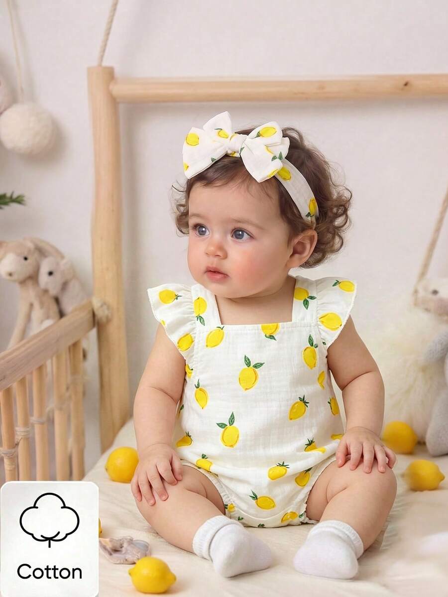 Baby Floral Print Sleeveless Jumpsuit for Casual Summer Daily Wear and Outings