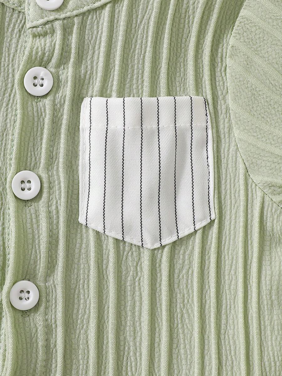 2PCS Baby Boy Gentleman Style Shirt and Shorts Set for Stylish Summer Daily Wear