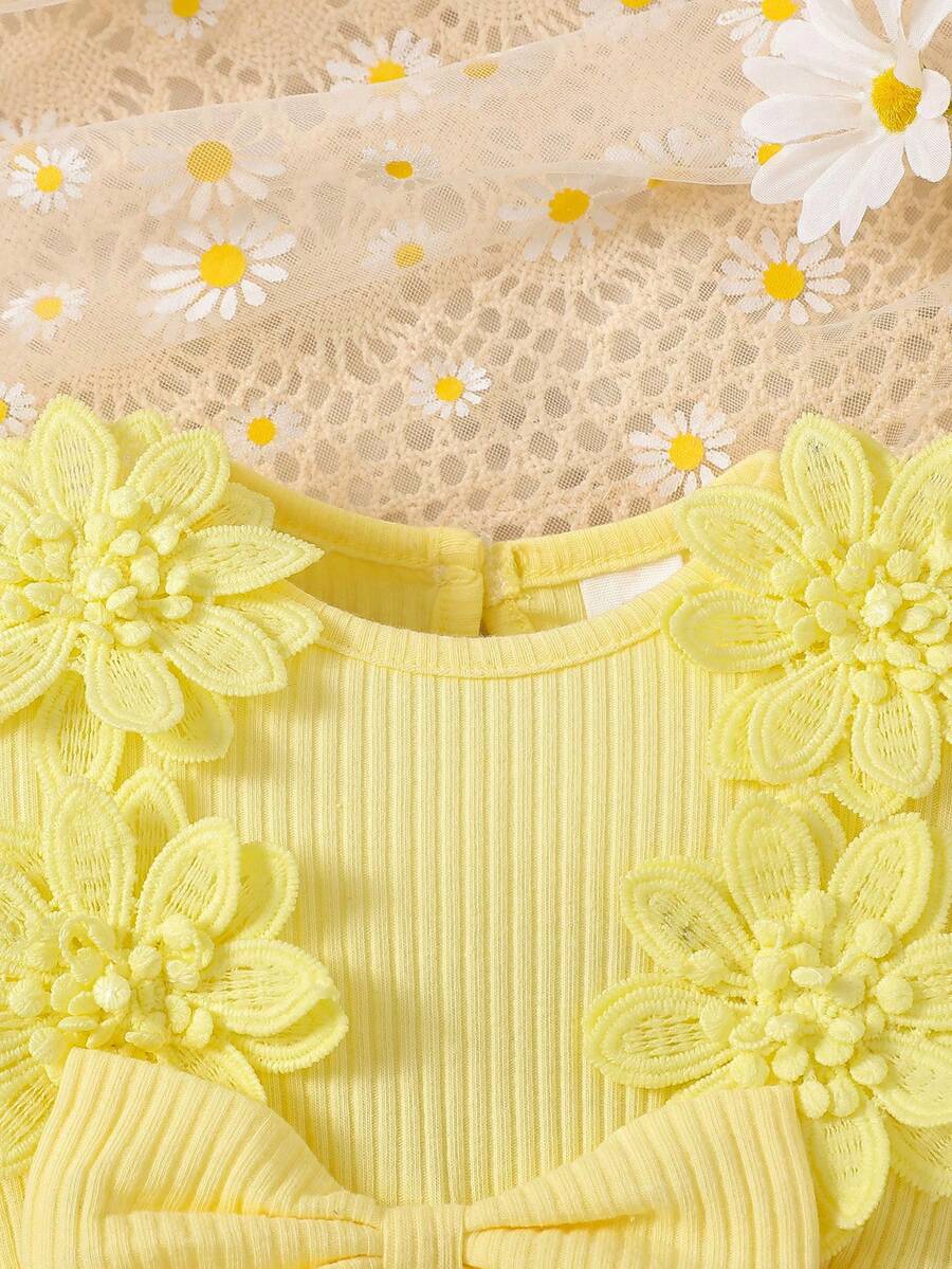 Baby Embroidered Mesh Dress and Headband Set for Elegant Outdoor Photoshoots and Special Occasions
