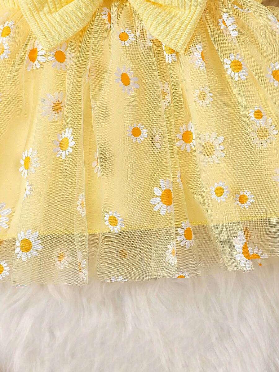 Baby Embroidered Mesh Dress and Headband Set for Elegant Outdoor Photoshoots and Special Occasions