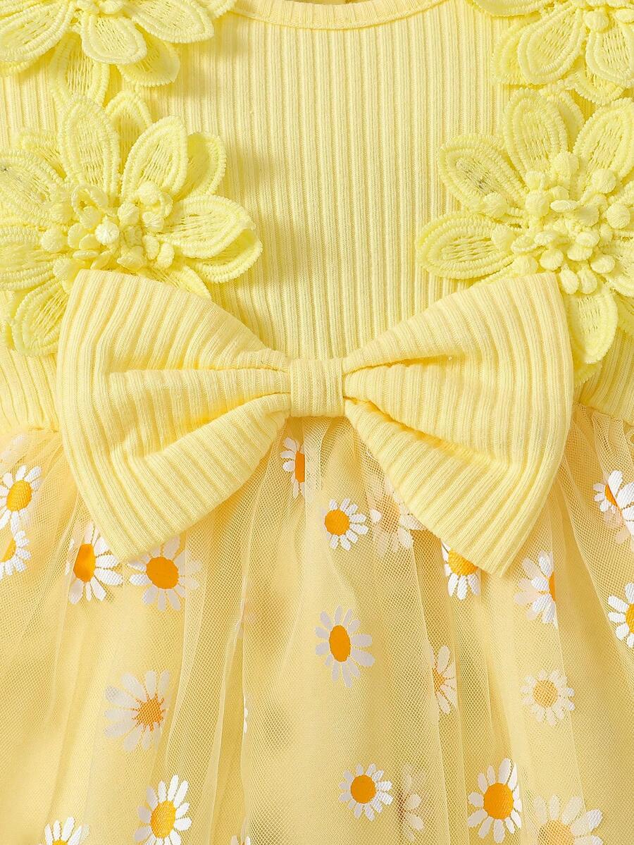 Baby Embroidered Mesh Dress and Headband Set for Elegant Outdoor Photoshoots and Special Occasions