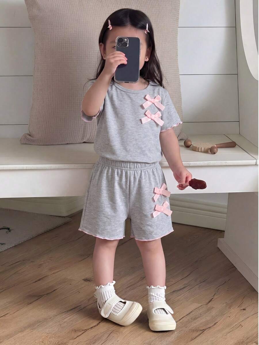 Pride Rainbow Short Sleeve Top & Shorts Set for Toddler Girls