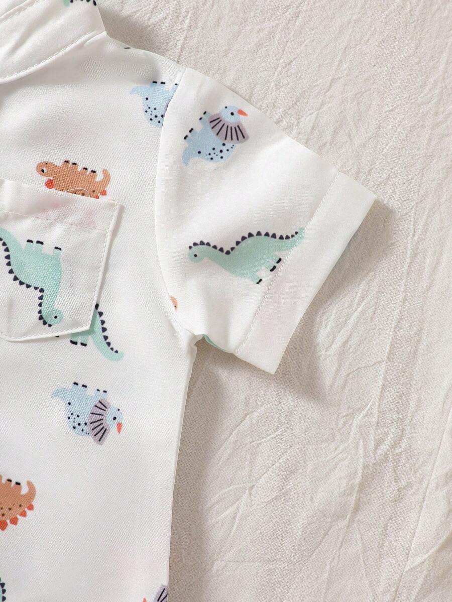 2PCS Baby Boy Gentleman Style Shirt and Shorts Set for Stylish Summer Daily Wear