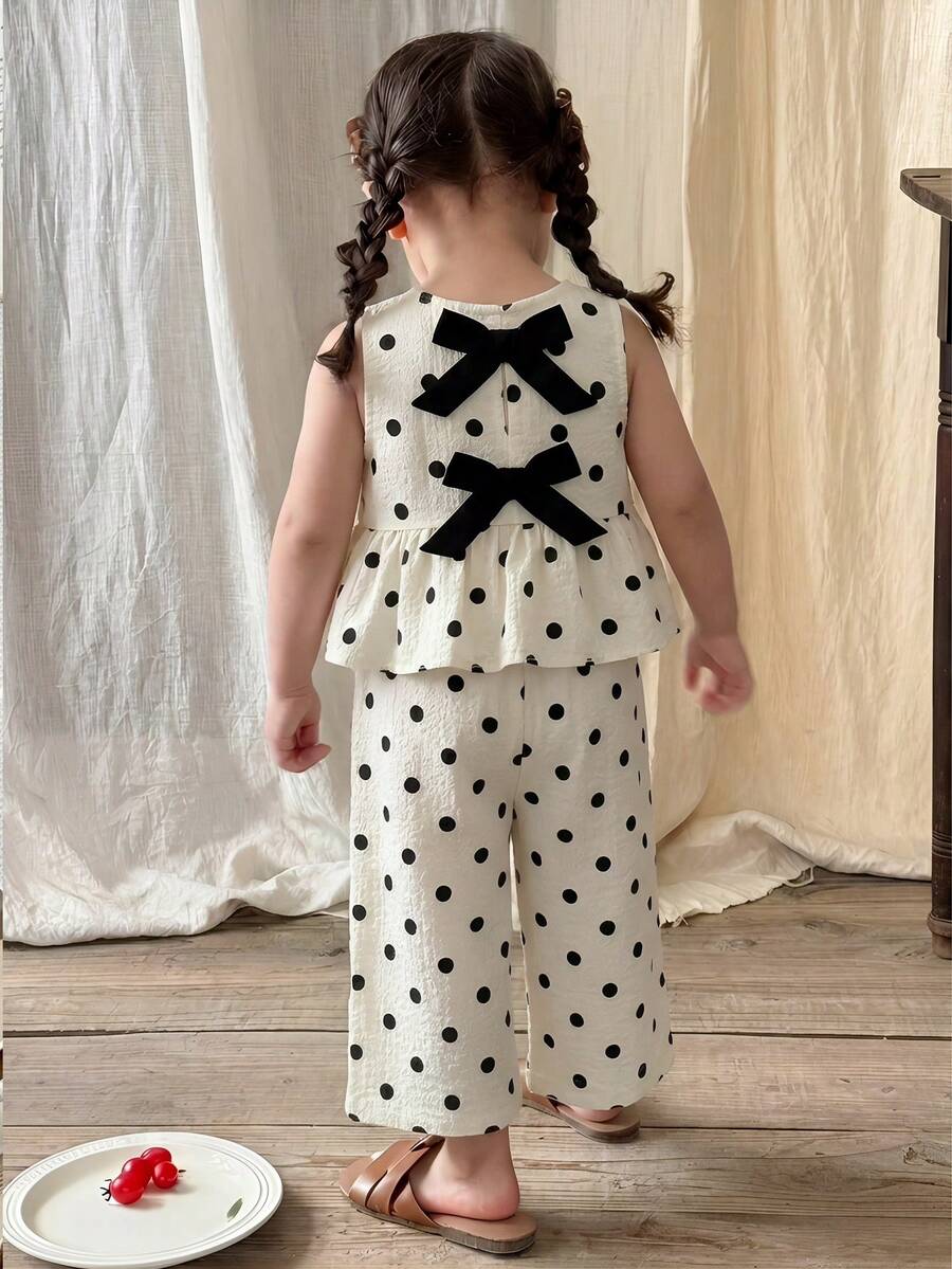 Casual Summer Pants Outfit For Kids Girls Ditsy Floral Fashion Wear