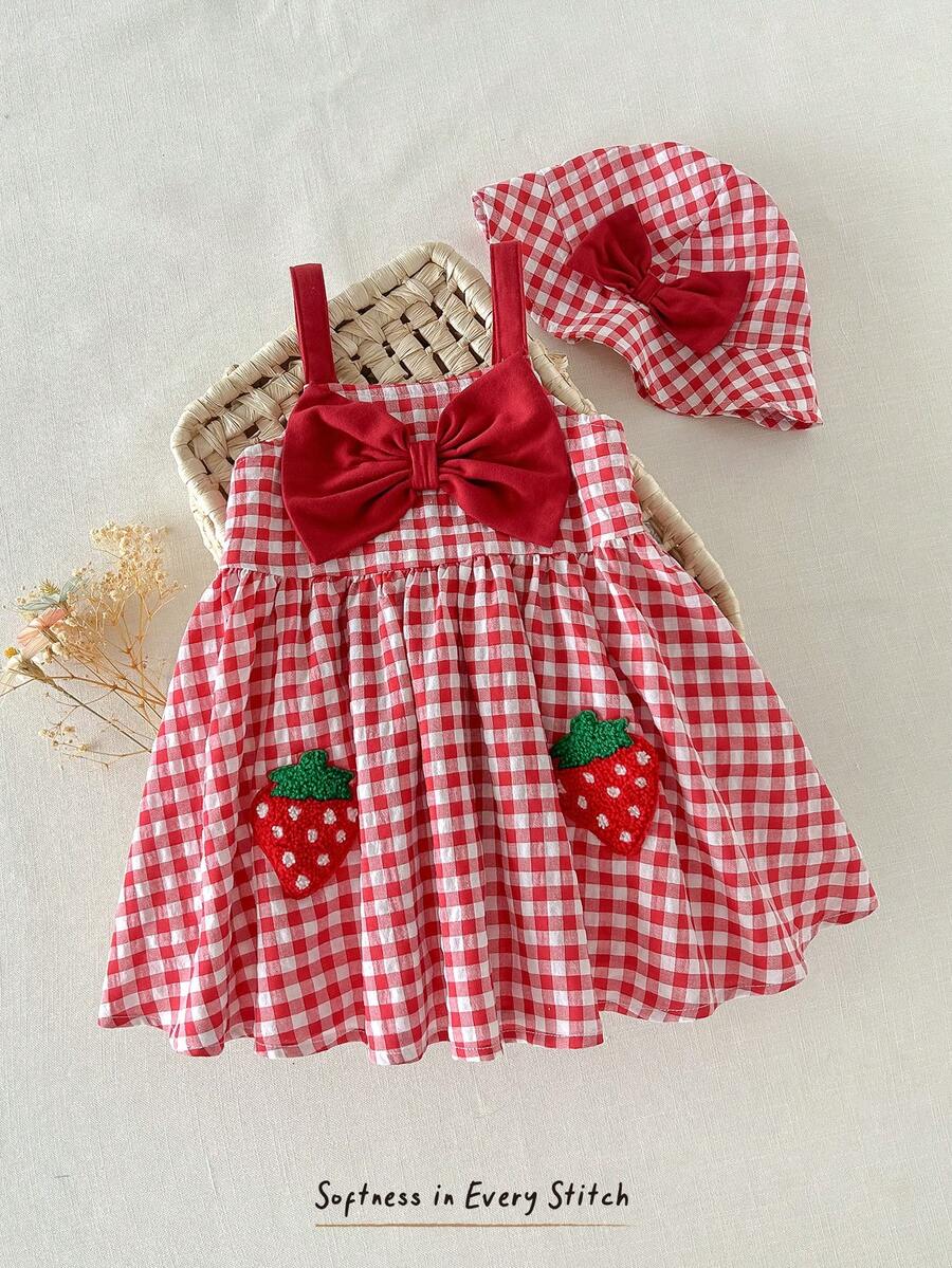 Little Girls Floral Print Sleeveless Dress With Bow Tie Waist Cute Summer Outfit