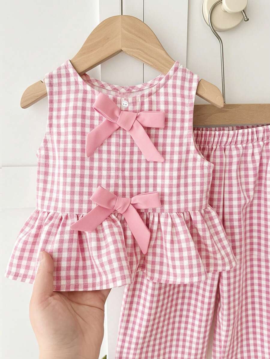 Casual Summer Pants Outfit For Kids Girls Ditsy Floral Fashion Wear