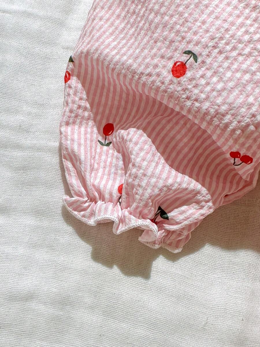 Baby Girl Casual Spaghetti Strap Jumpsuit Cute Sleeveless Summer Vacation Outfit For Newborn Infant Toddler Girls