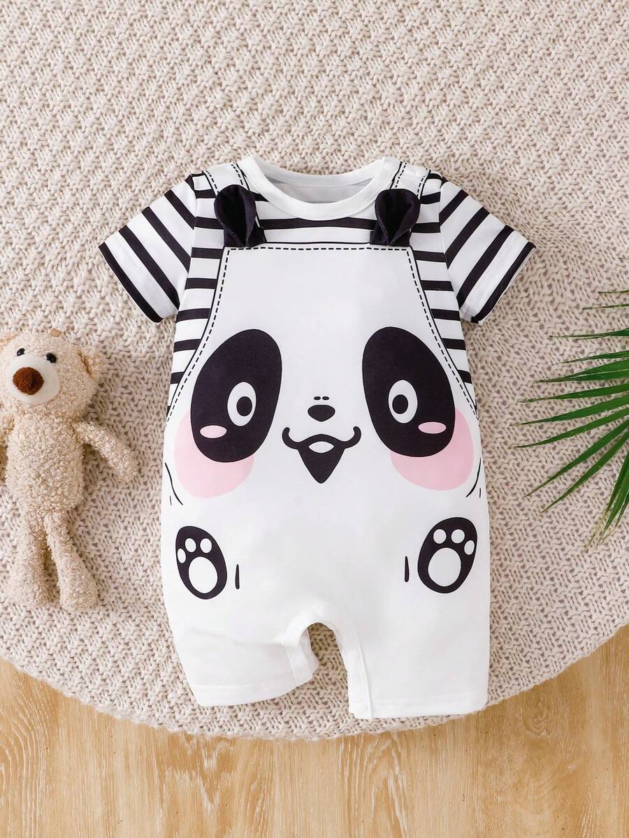 Baby Boy Cute Animal Party Print One Piece Pants Casual Soft Everyday Outfit