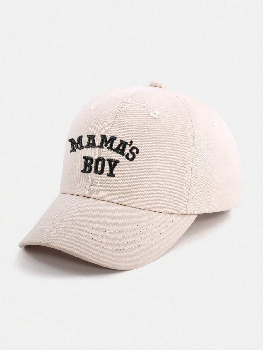 Mamas Boy Embroidered Baseball Cap for Baby Outdoor Daily Wear