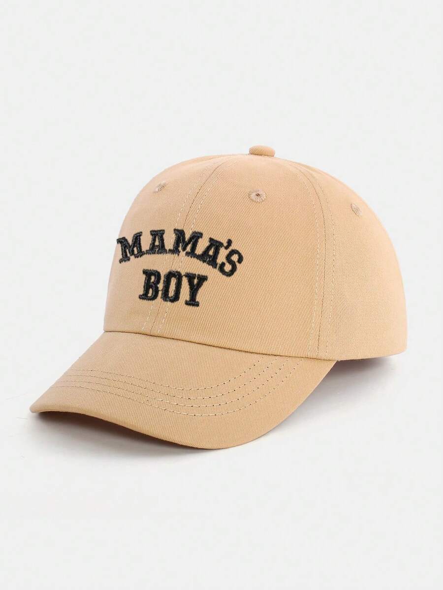 Mamas Boy Embroidered Baseball Cap for Baby Outdoor Daily Wear