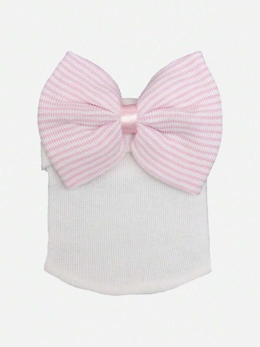 Big Bow Knitted Baby Beanie Hat for Spring and Autumn Wear