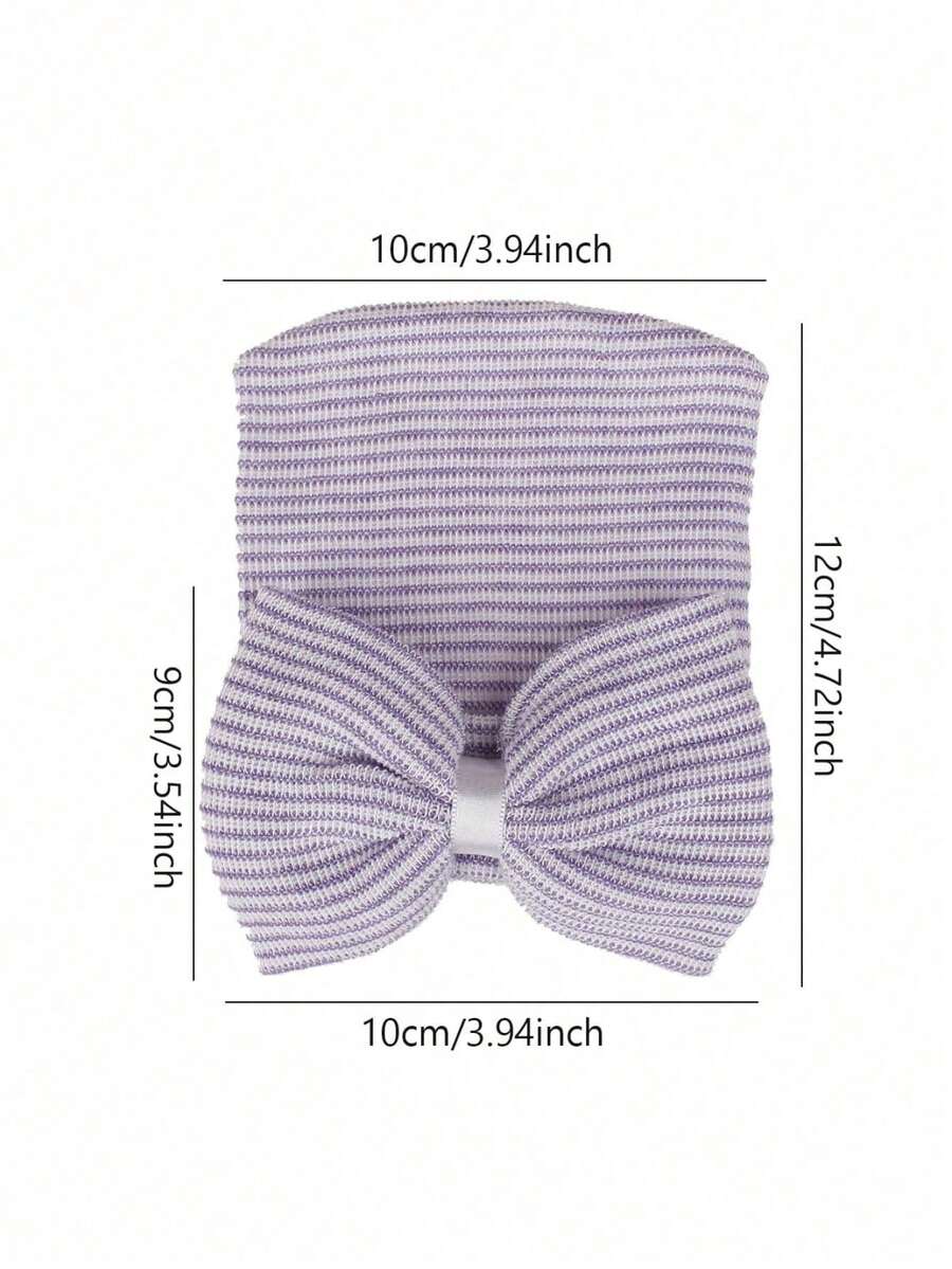 Big Bow Knitted Baby Beanie Hat for Spring and Autumn Wear