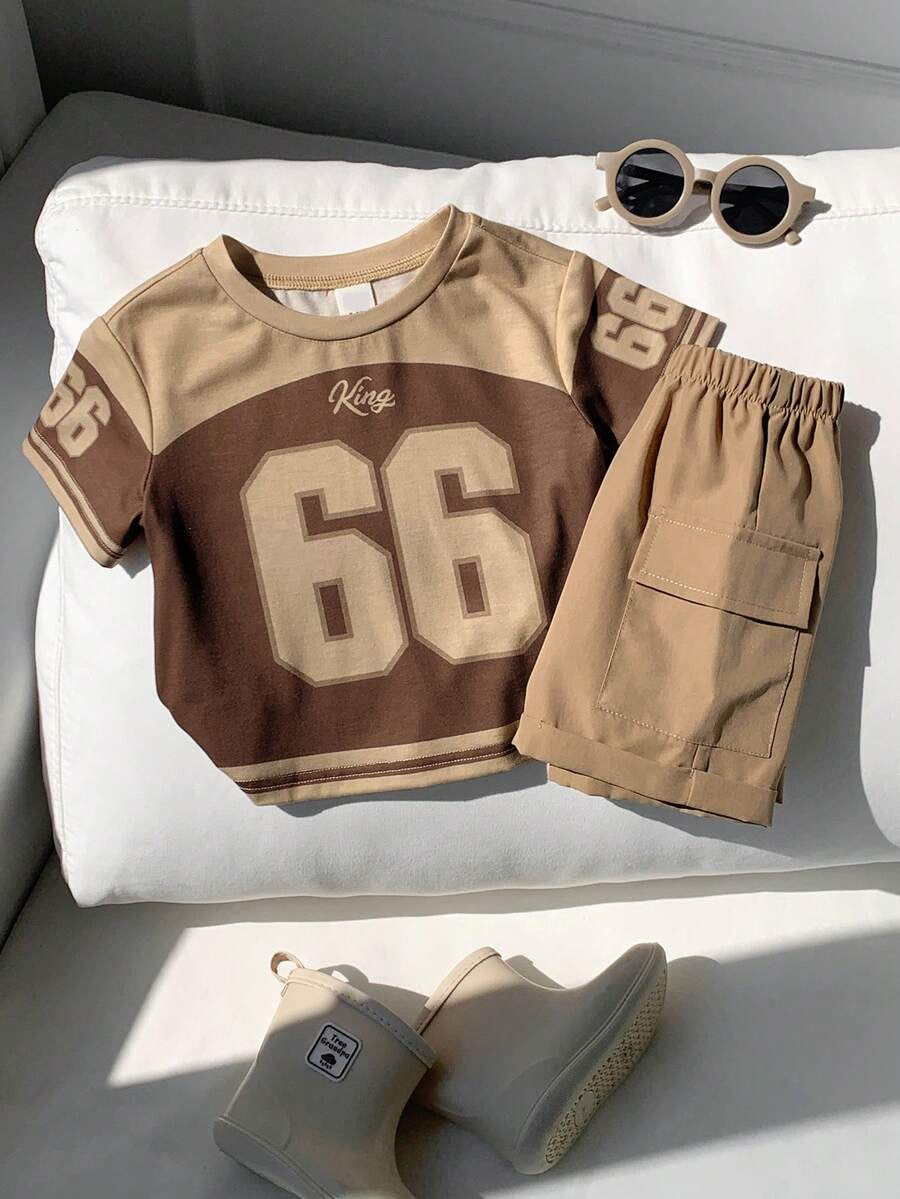 Baby Boy Mothers Day Graphic Tee and Camo Shorts 2 Piece Casual Spring Summer Outfit Set